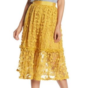 French Connection Caballo Lace Flared Skirt - NWT